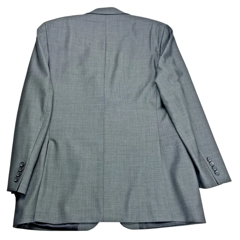 Lauren Ralph Lauren Men's 100% Sharkskin Wool Charcoal‎ Gray Jacket Size 44L